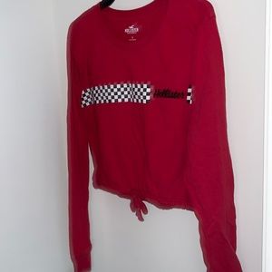 Red Long-Sleeved Hollister Shirt